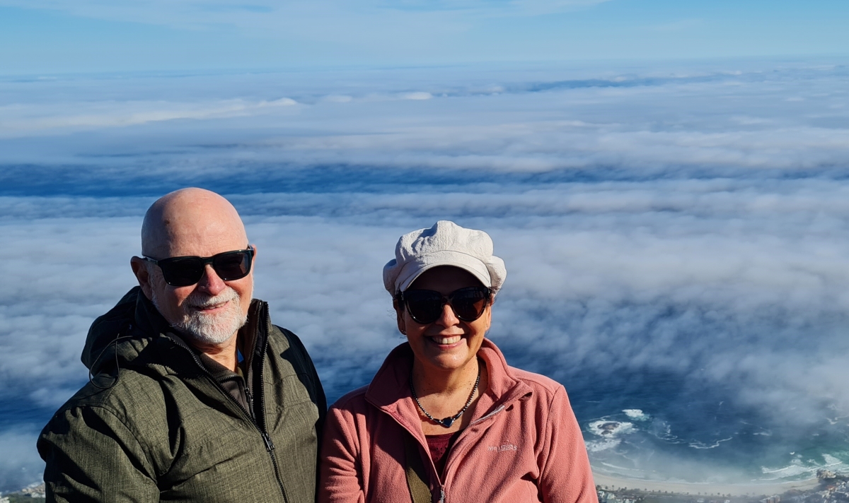 4 Cape Town Table mountain 2 Brian and Maggie on top of Table Mountain in Cape Town