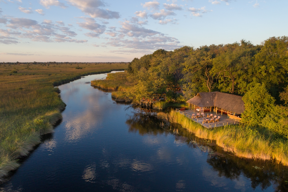 Camp-Xakanaxa-Moremi-Game-Reserve-Botswana-river-view View of Camp Xakanaxa and river