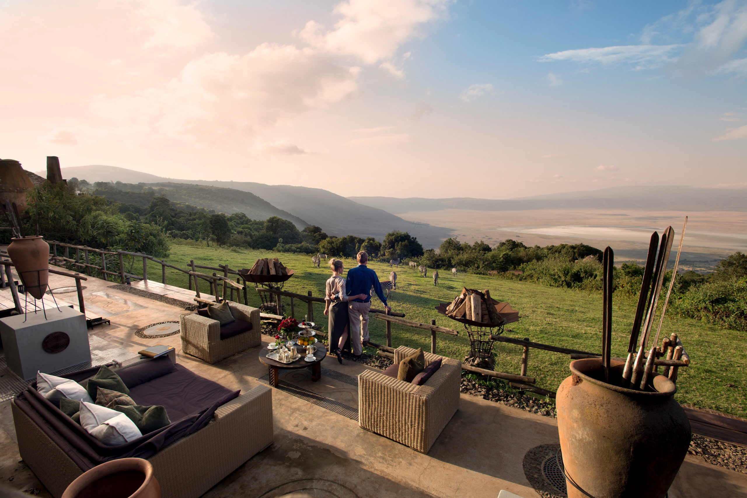 Tanzania-Ngorongoro-Crater-Lodge-Guest-area-South-Camp-Veranda-at-sunset-6-Collections-3000w &Beyond Ngorongoro Crater Lodge